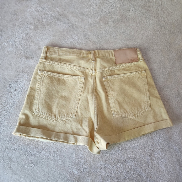 rag & bone Maya High-Rise Shorty Shorts, Women's Waist Size 30, EUC - Lemon Drop - Picture 10 of 11